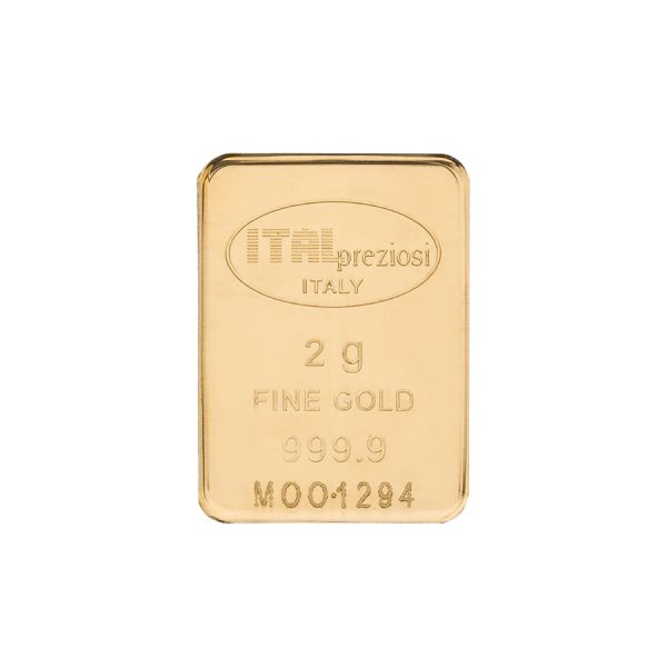 2g Gold Bars - vertical - Italpreziosi