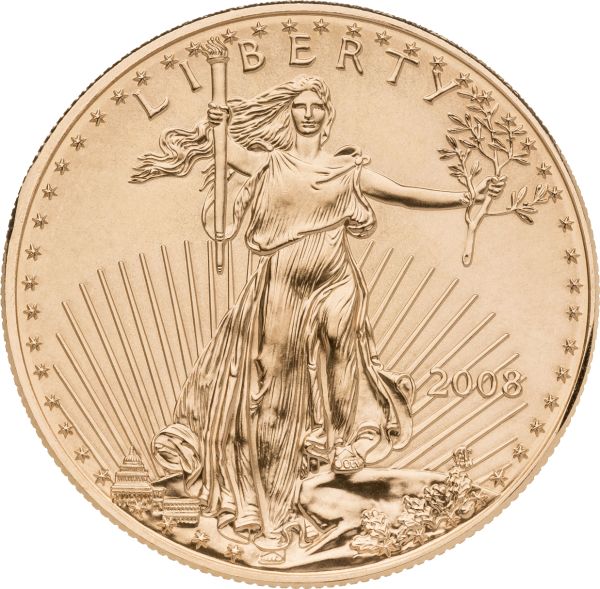 50 Dollari American Eagle moneta oro - retro - Italpreziosi