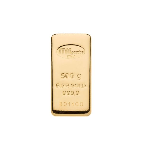 Lingote de oro 500gr - vertical - Italpreziosi