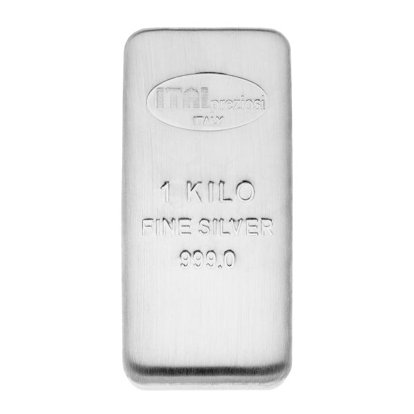 Lingotto Argento 1 kg - verticale - Italpreziosi