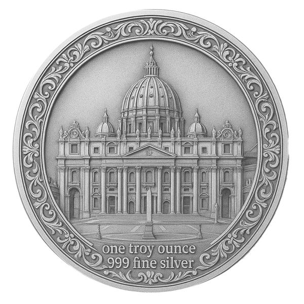 Papa Leone XIX moneta argento - Retro - Italpreziosi