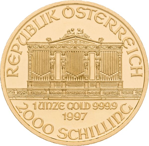 Vienna Philharmonic gold coin - front - Italpreziosi