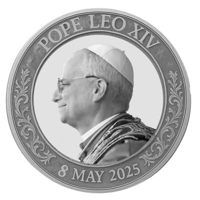 Santo Padre Americano Papa Leone XIV 1 oz Argento 999 BU USA 2025