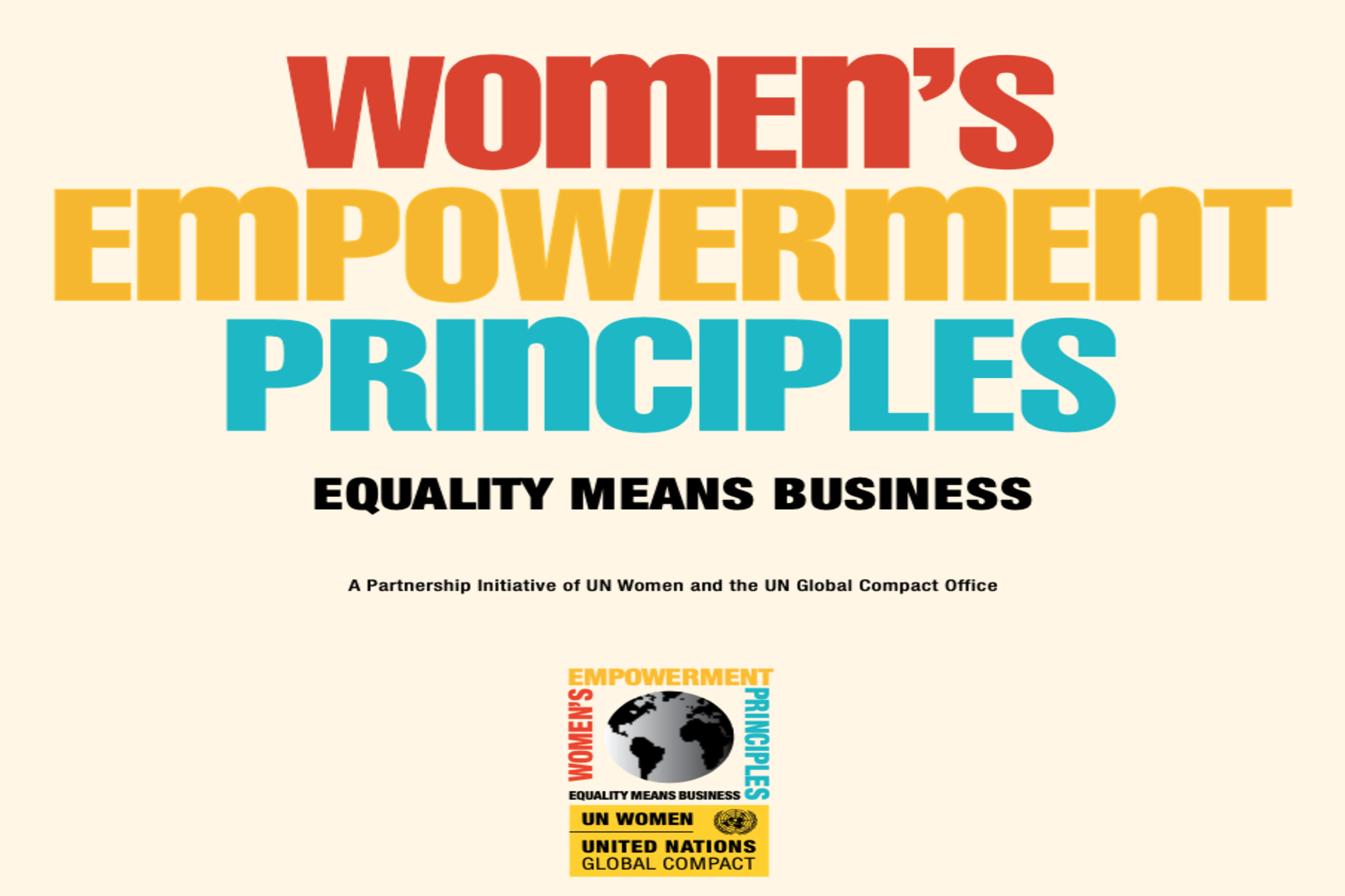locandina dei Women's Empowerment Principles